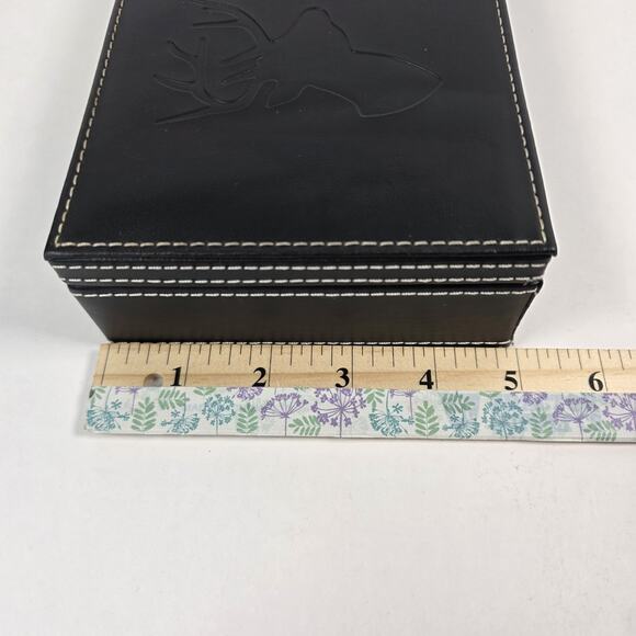 Buck Knives Collectible Felt Lined Presentation Box Only Black Leather - Picture 10 of 10